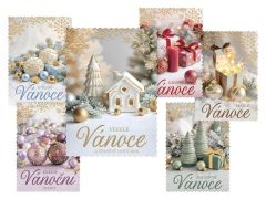 pohlednice vánoční 183 E výsek+UV+glitr 1240896