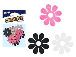 UNIPAP  dekorace květina barevná 12ks 4cm mix 2221449