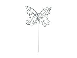 UNIPAP  zápich motýl kov 45cm 2221642