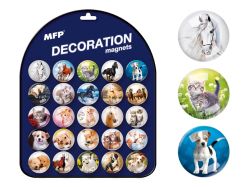 magnet dekorační kulatý 3,5cm mix č.6 - zvířata 4200280