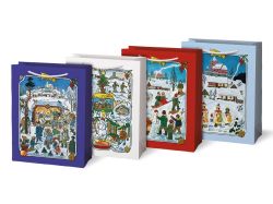 UNIPAP  taška vánoční M LADA mix č.1 (190x250x90) 5251262