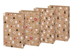UNIPAP  sáček papírový vánoční KRAFT 2 15x27x9cm mix 5252737
