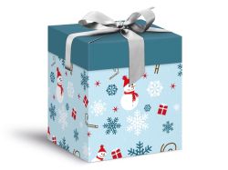 UNIPAP  krabička dárková vánoční 12x12x15cm 5370602