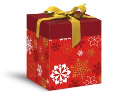 UNIPAP  krabička dárková vánoční 12x12x15cm 5370605