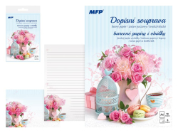 dopisní papír barevný LUX 5+10 (Květy) 5550287
