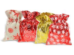 UNIPAP  sáček textil vánoční 13x18cm mix 5800723