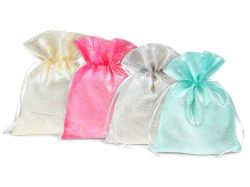 UNIPAP  sáček textil perleť 10x12cm mix barev 5800726