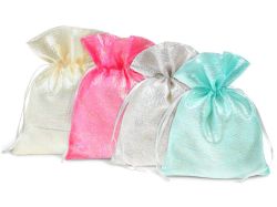 UNIPAP  sáček textil perleť 13x18cm mix barev 5800727
