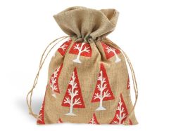 UNIPAP  sáček textil vánoční stromky 13x17cm 5800741