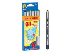 UNIPAP  pastelky  6 ks  Super Jumbo 3v1 6300336