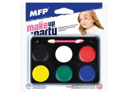 UNIPAP  barvy na obličej se štětečkem - 6 ks barev 6300361