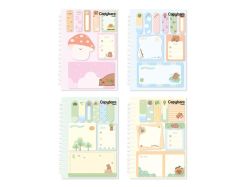 UNIPAP  bloček samolepicí capybara se spirálou set 105x145mm 30l+ 50x50mm+35x50mm+87x46mm 20l 7501644