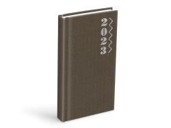 diář 2023 D802 PU gray 90x170 mm 7781170