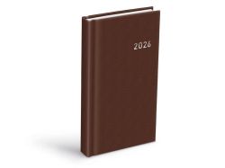diář 2026 D802 PVC dark brown 90x170mm 7781495