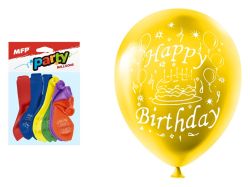 UNIPAP  balónek nafukovací 12ks sáček standard 23cm Happy Birthday mix 8000132