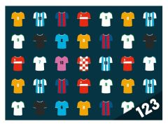 desky na číslice Fotbal dresy 8021170