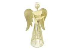 UNIPAP  anděl 40cm zlatý metal s knihou 8882344