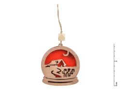 UNIPAP  závěs dřevo krajina 7,5cm - červený 8885551