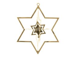UNIPAP  závěs Hvězda zlatá vánoční plech 8x8cm 16X-822.10 8885952