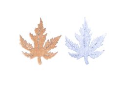 UNIPAP  dekorace javor 12ks zlatý a stříbrný 4cm mix 8886427