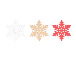 UNIPAP  dekorace vločky 12ks mix barev 3cm 8886432