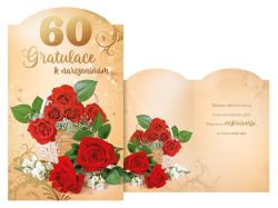 UNIPAP  přání k narozeninám 60 M11-497 H PRANI_H_415