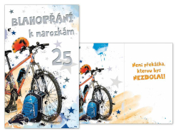 UNIPAP  přání k narozeninám 25 M11-483 T PRANI_T_1787