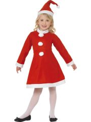 Smiffys  Dětský kostým Santa girl - Pro věk (roků) 4-6