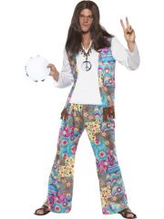 Smiffys  Kostým Hippiesák - Velikost M 48-50