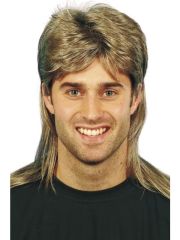 Smiffys  Paruka 80s Mullet Jason hnědá a blond