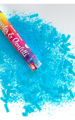 Smiffys  Vystřelovací konfety s pudrovou barvou, modr- 1 ks