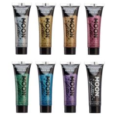 MOON  Glitter gel na vlasy 20 ml - Barva Stříbrná