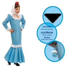 My Other Me  Dětský kostým Madridská dívka modrá - Pro věk (roků) 1-2