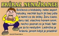 Průkaz Průkaz nenažrance