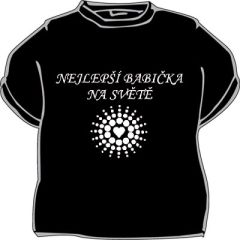 Tričko Nejlepší babička na světě - Velikost XS