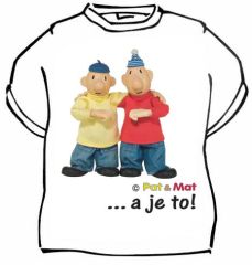 Tričko Pat a Mat Gesto bílé - Velikost M
