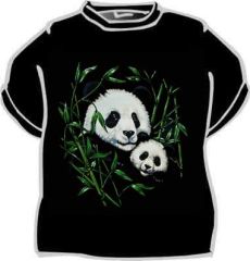 Tričko Panda s mládětem - Velikost S