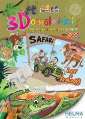 3D omalovánky Safari Krokodýl + lev A4