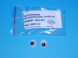 Oči 800213 10mm/6ks oválné