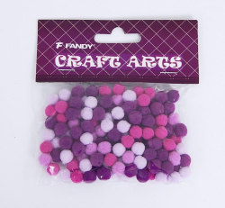 Fandy  Bambulky akrylové 10mm 5 fialové / 171757