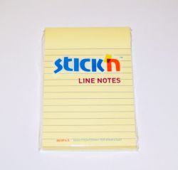Blok samolepící Stick´n 150x101 mm linkovaný, žlutý 100 l /21056