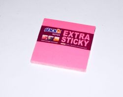 Bloček samolepící Extra Sticky, 76x76 mm, 90 lístků, neon růžový /21671/