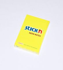 Stick´n  Bloček samolepící 76x51 mm, neon žlutý, 100 lístků /21132/
