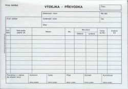 Baloušek  Převodka výdejka A5, propis. /PT230/