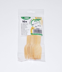 UNIPAP  Vidlička ze dřeva 16 cm (10ks) / 40057