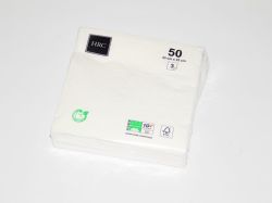 SK Label  Ubrousky  PM HRC bílé 33x33cm, 50 ks, 3-vrst.