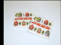 Ubrousky vánoční Daisy L -  domečky + vláček