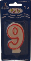 Svíčka 9 dortová 75mm