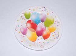 Papírový talíř velký – Balonky