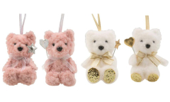 Dekorace Medvídek plyšový 8 cm k zavěšení / 18040